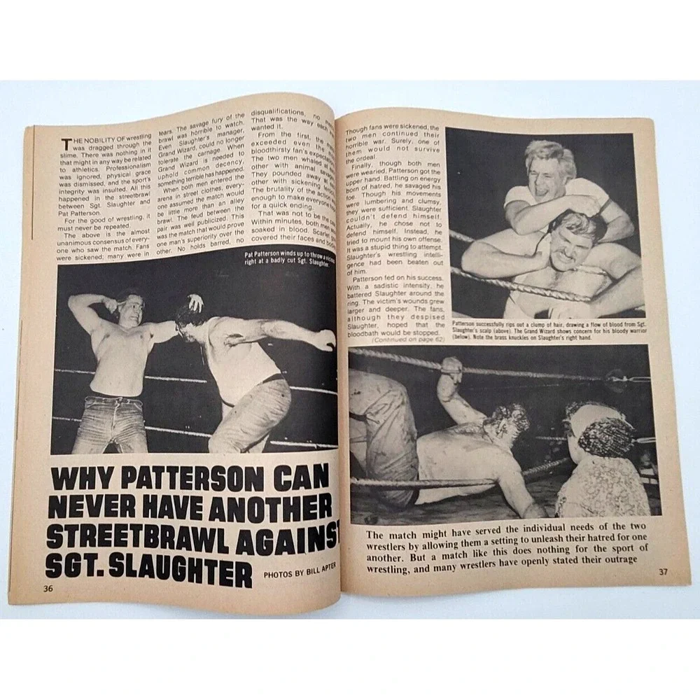 THE‎ WRESTLER SEPT 1981 TOMMY RICH HARLEY RACE SGT. SLAUGHTER PAT PATTERSON